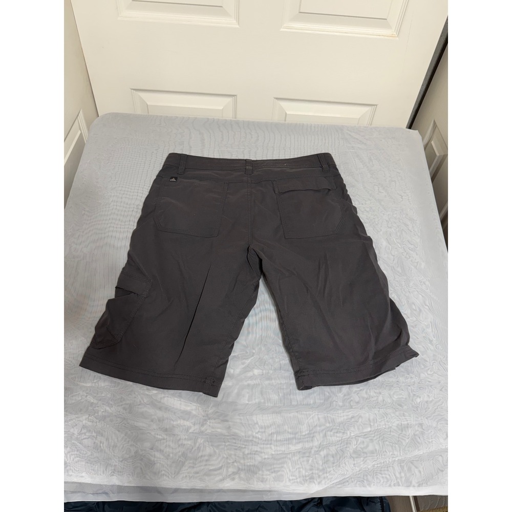 Prana Zion Mens Hiking Shorts Charcoal Grey Size 32W x 12L Cargo Stretch Outdoor - Picture 6 of 6